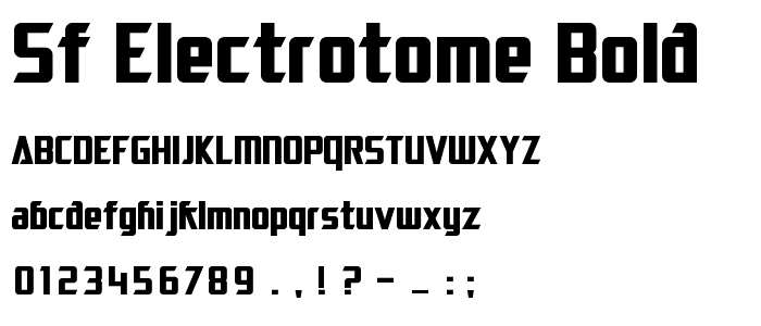 SF Electrotome Bold font